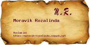 Moravik Rozalinda névjegykártya